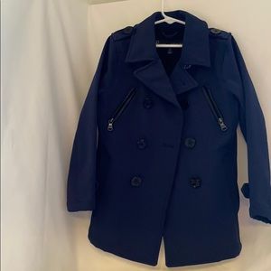 Boys navy blue pea coat